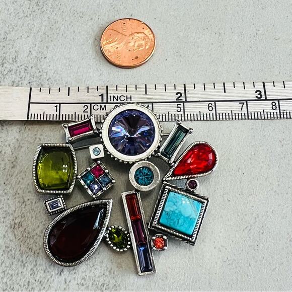 Patricia Locke 2012 Synthesis Crystal Brooch - Picture 8 of 16